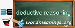 WordMeaning blackboard for deductive reasoning